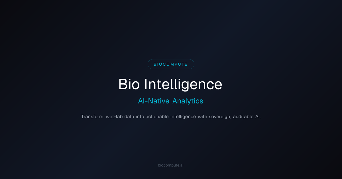 Bio Intelligence Suite | BioCompute